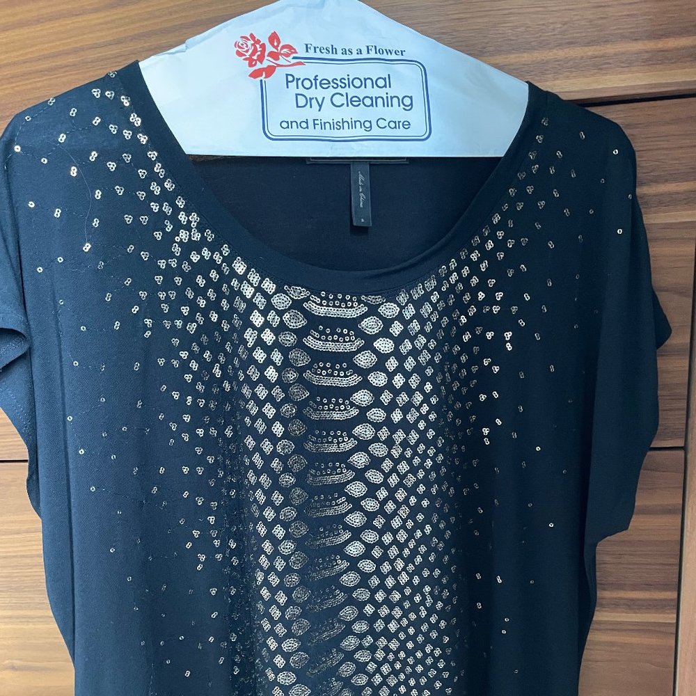 BCBG Black and Gold Top